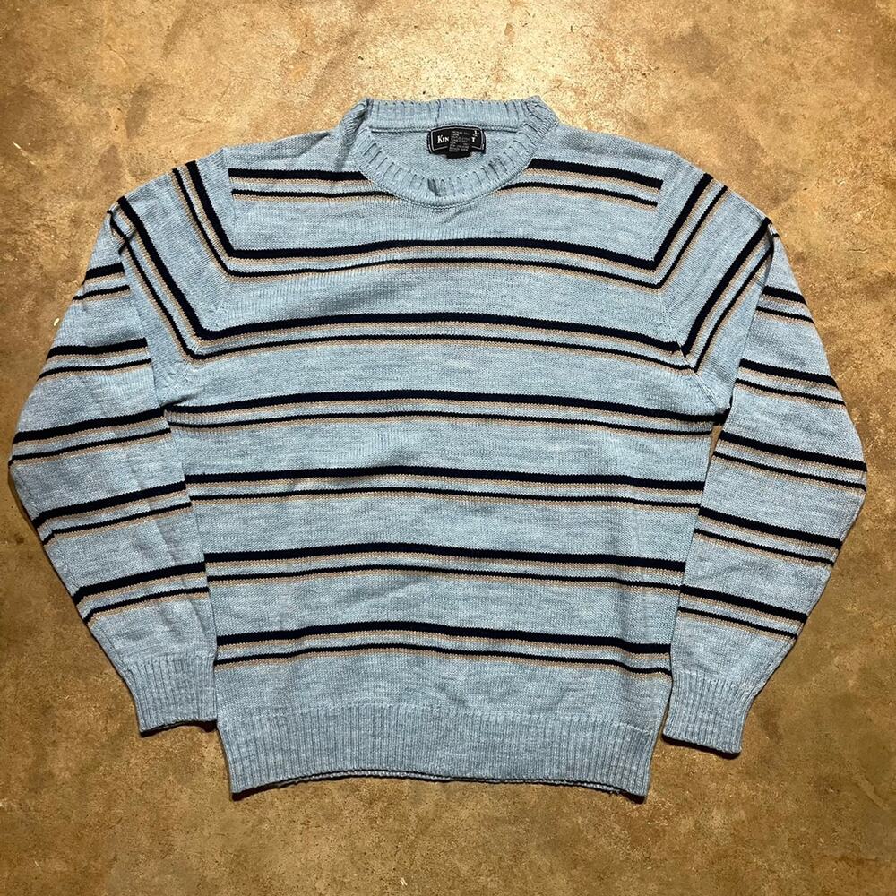 Striped Blue Crewneck Sweater